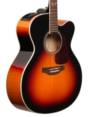 Takamine GJ72CE Jumbo Acoustic Electric Guitar Body Angled View